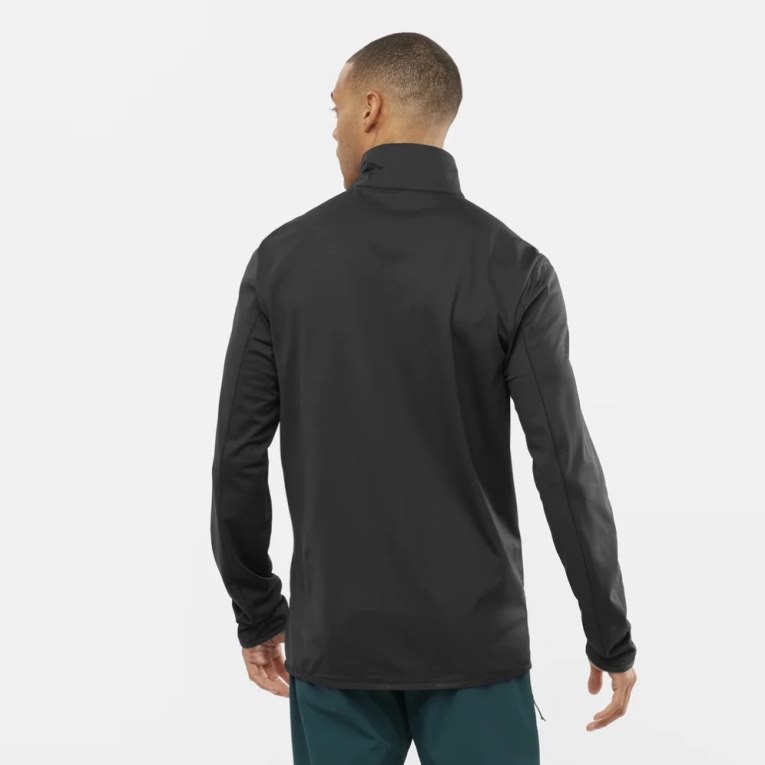 Chaquetas Salomon Essential Lightwarm Full Zip Hombre Negros | MX FADR165